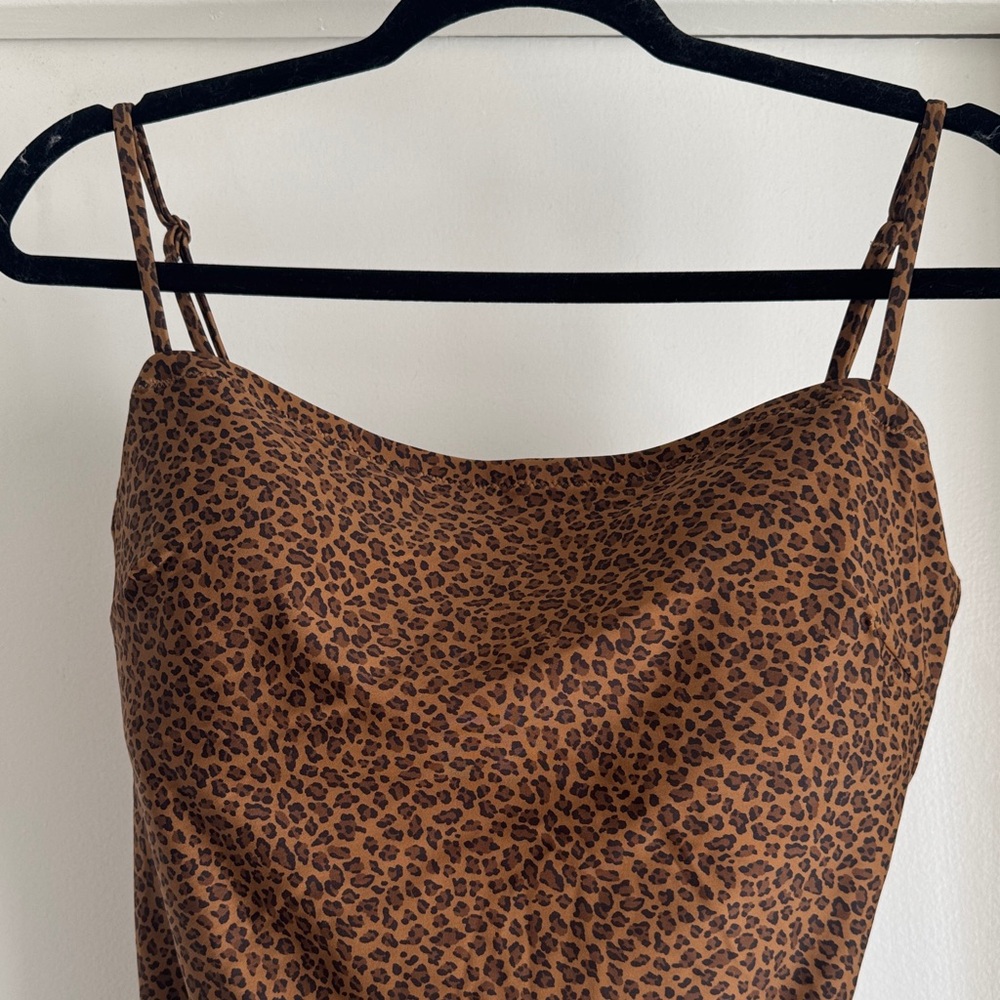Brown Leopard Print One-Piece Swimsuit - Picture 2 of 8